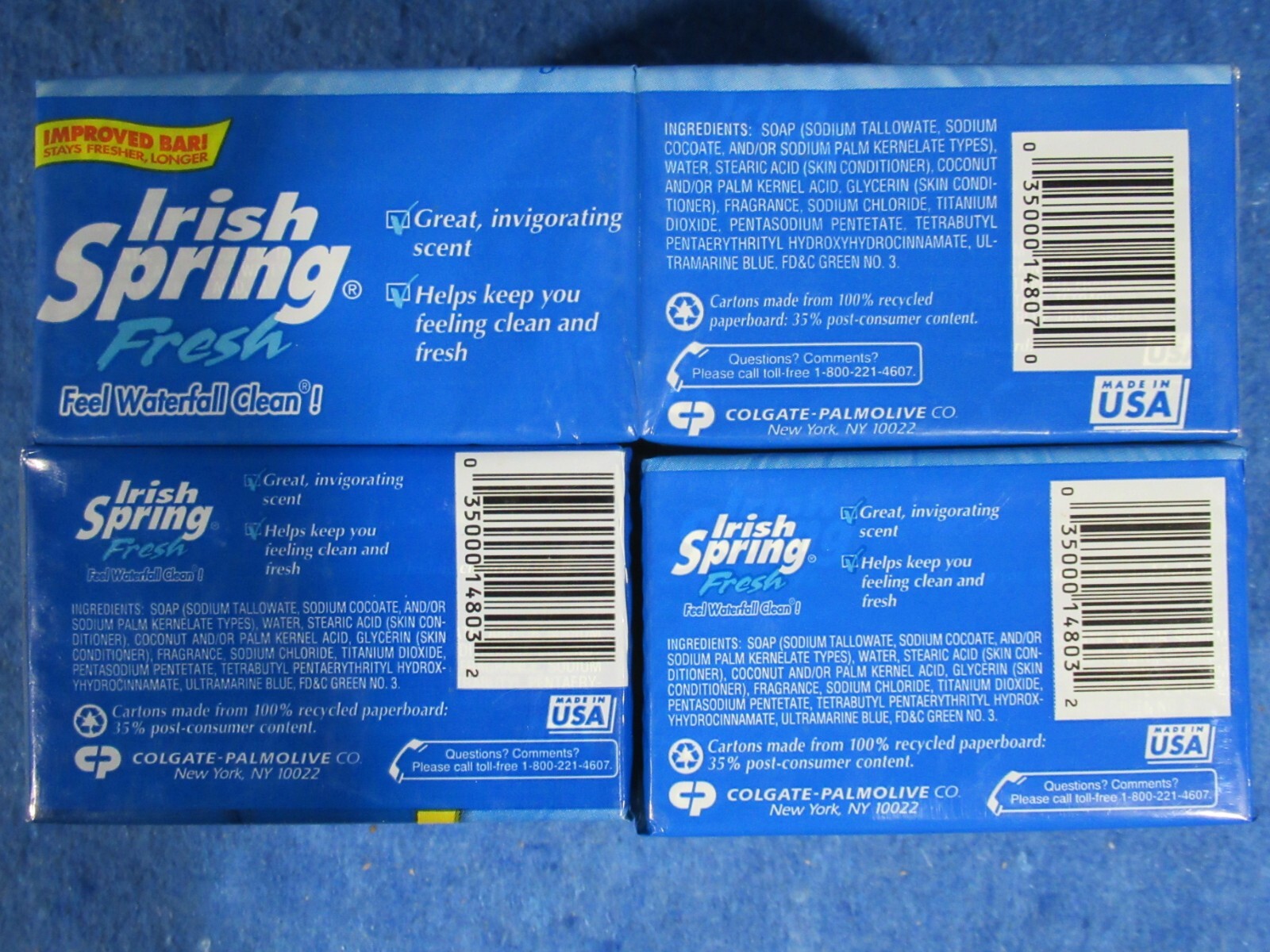 Irish Spring Deodorant Bar Soap Fresh – 1 pack of 6 & 2 packs of 3 ( 12 bars )