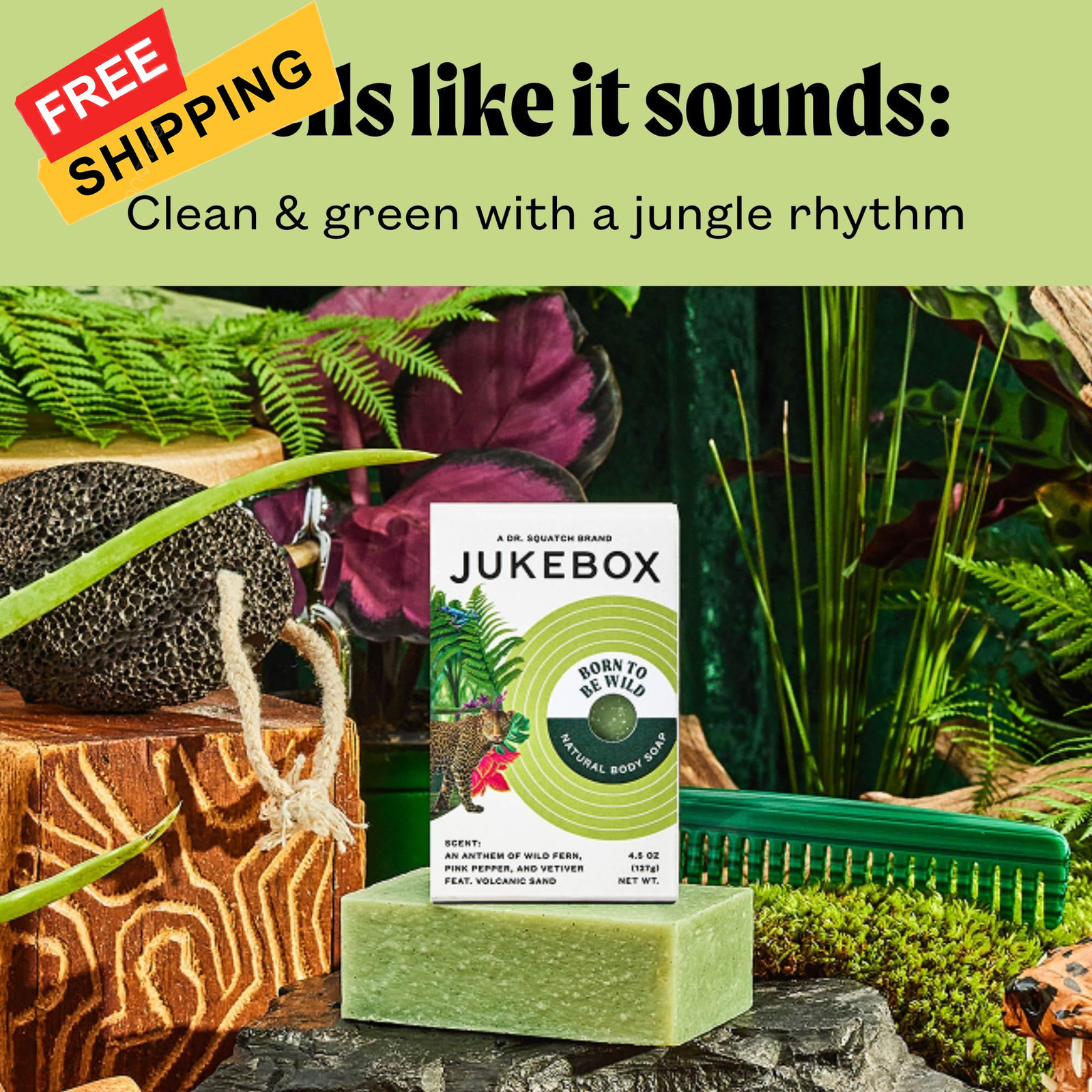 JUKEBOX Soap,Born to Be Wild Scent, Natural Bar Soap 4.5 Ounce (Pack of 1)