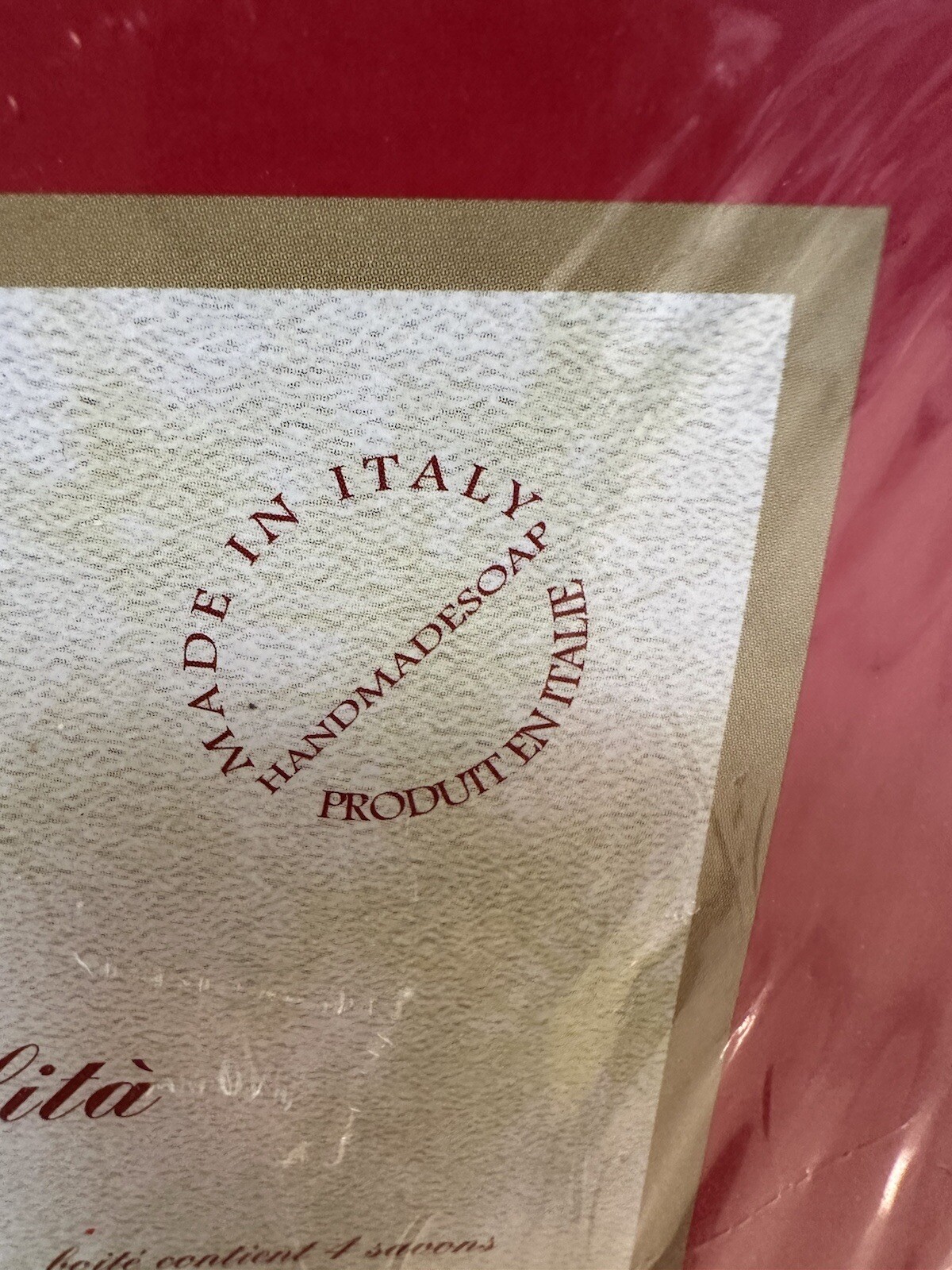 NEW Sealed Italian Handmade Soap Florentine Sapone Soap 4 Pcs Made in Italy