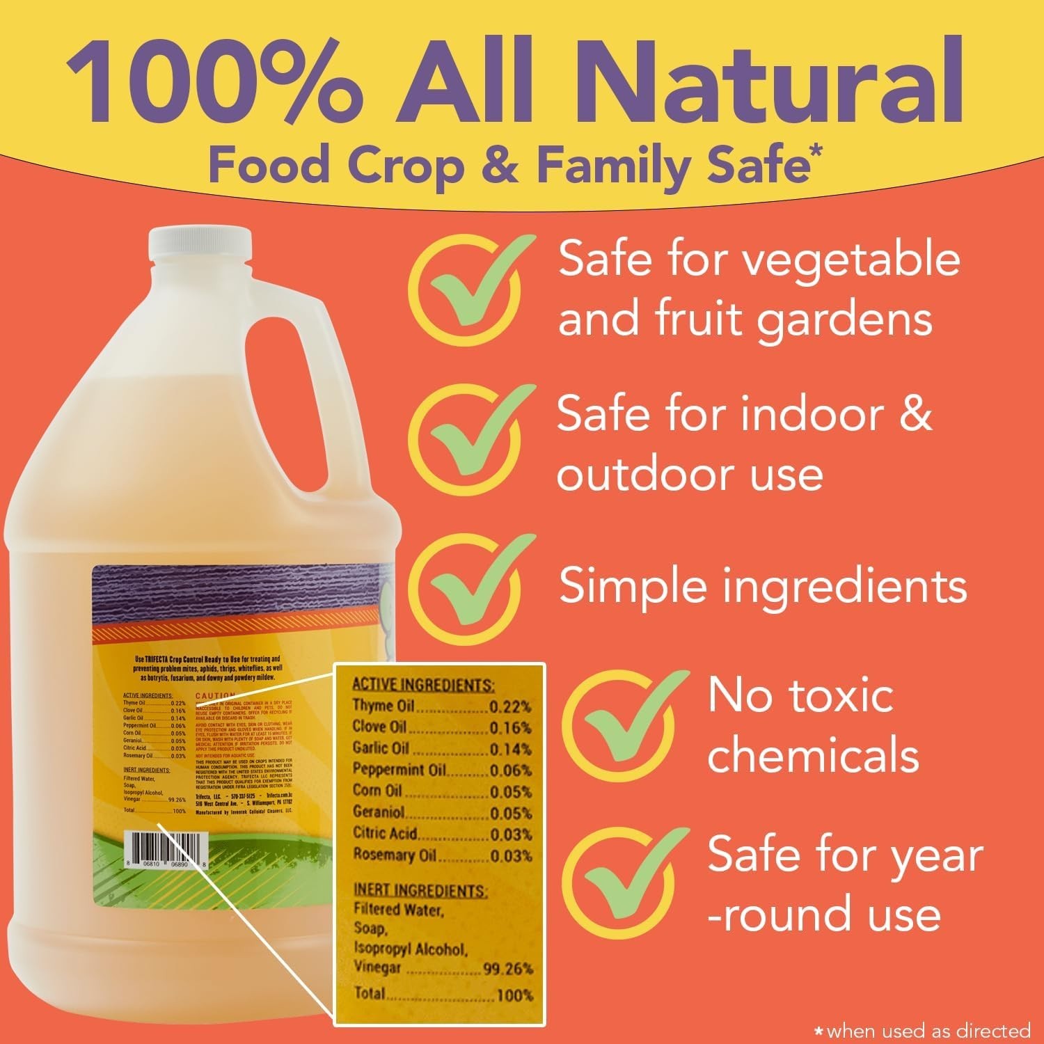 Eco-Friendly 128 Oz Insecticidal Soap – Safe, Food-Grade Fungicide for Pests