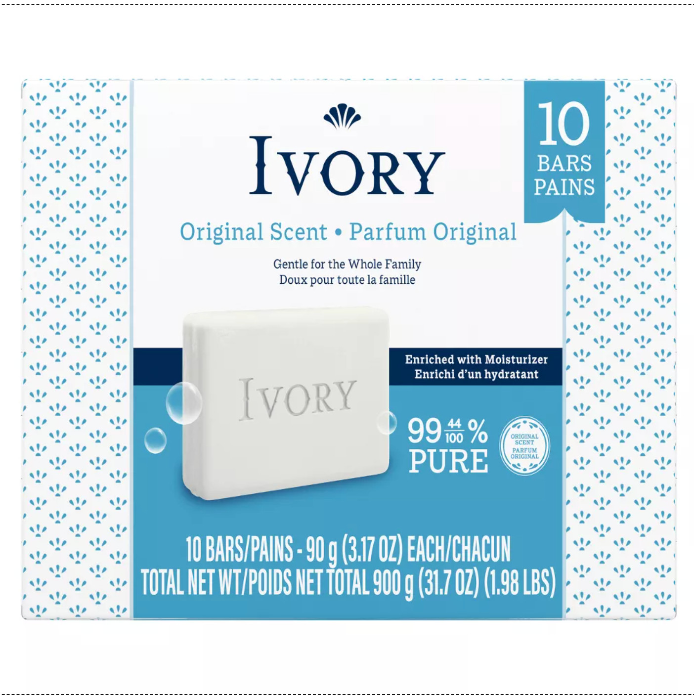 Ivory Gentle Phthalates-Free and Paraben-Free Bar Soap – Original Scent – 3.17oz
