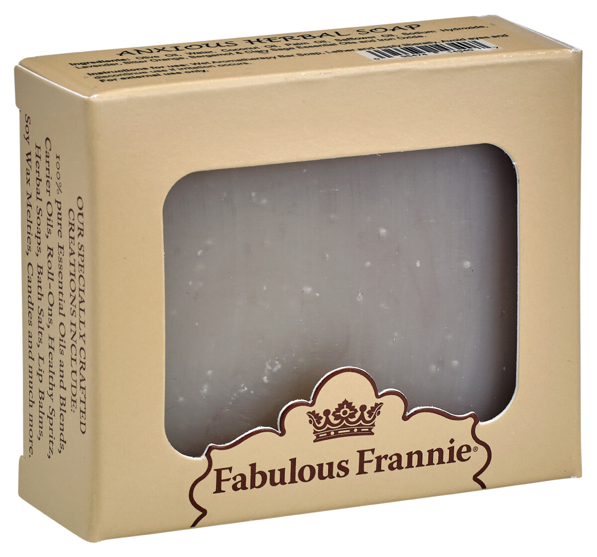 Anxious Herbal Soap Bar Pure Essential Oil Fabulous Frannie B3G1, Free Ship 2