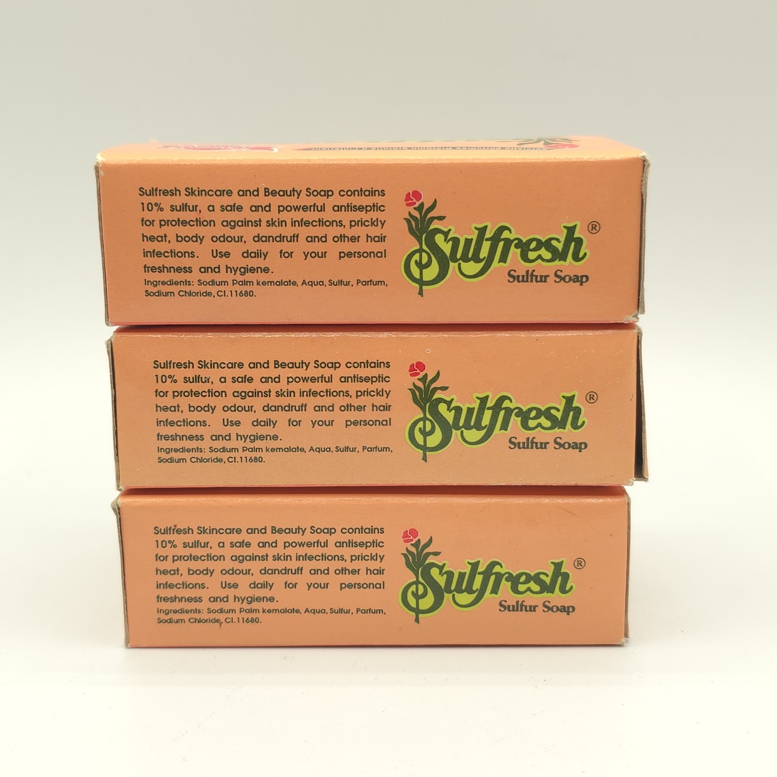 3 Sulfresh Sulfur Soap 85g Bars Lot Antiseptic Medicated 10% Sulfur New Sealed