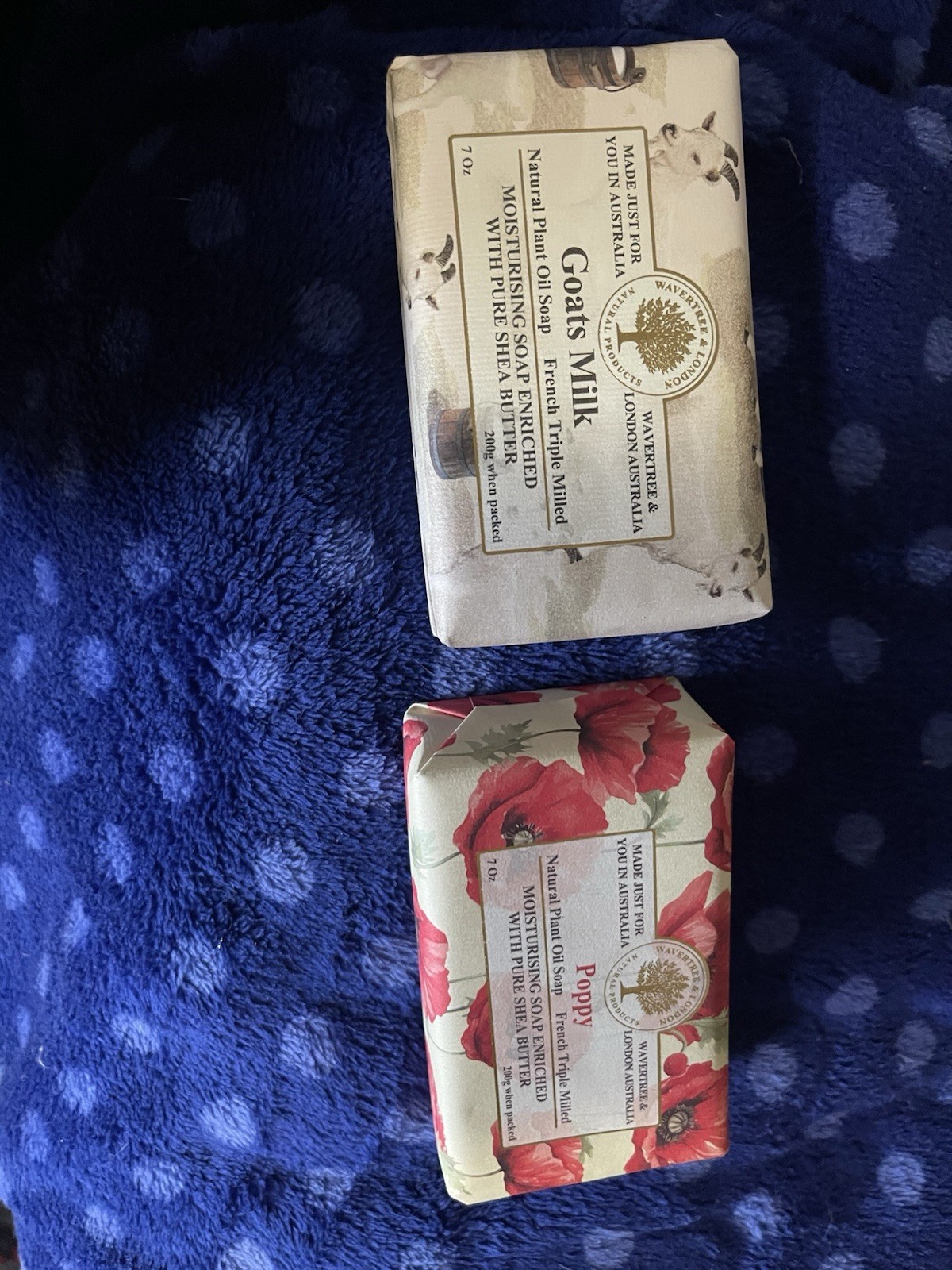 Wavertree & London Australia Goats Milk & Poppy French Triple Milled Soaps 7 oz