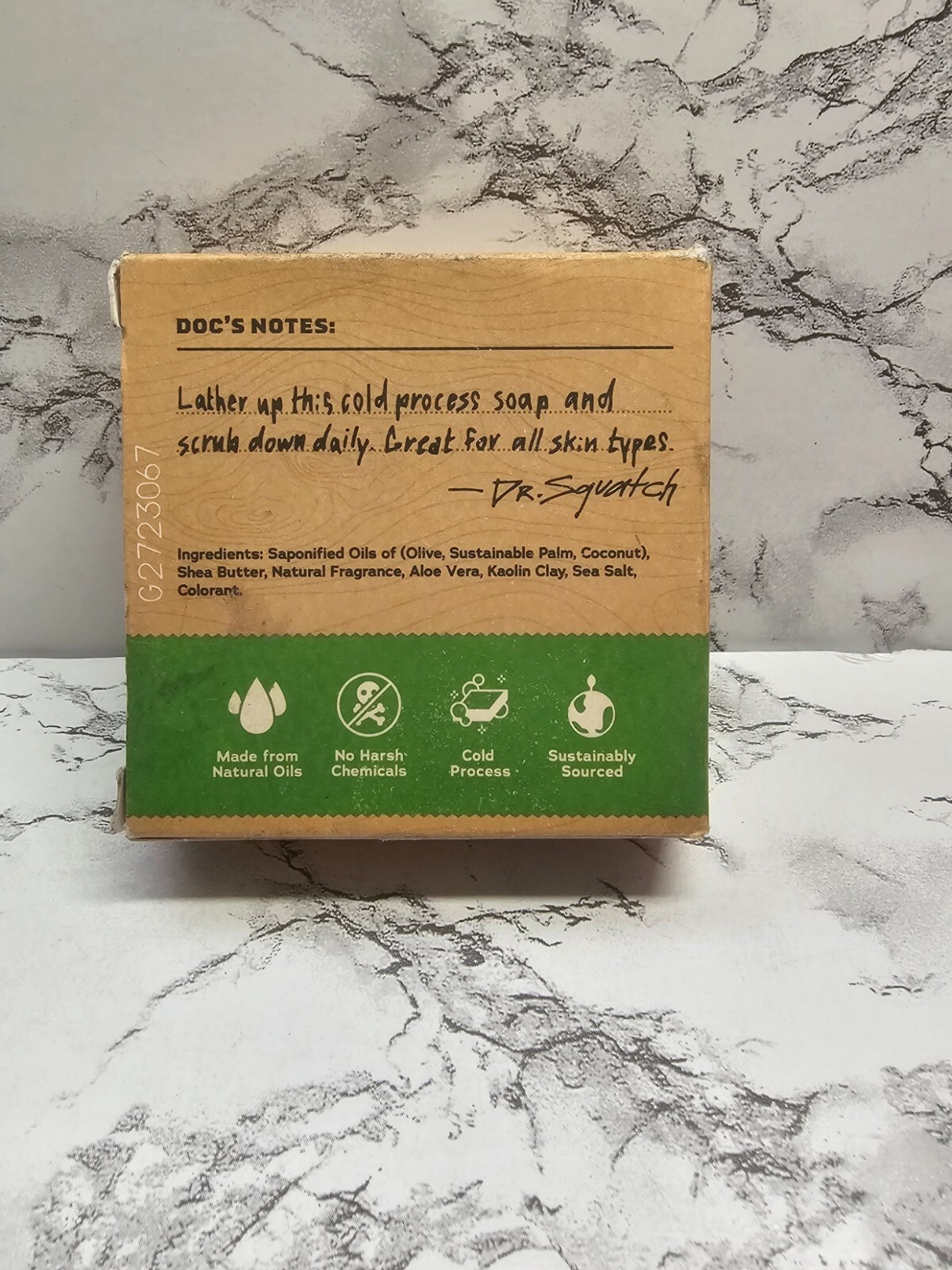 Dr. Squatch Men’s Natrual Soap w/Zero Grit Coconut Oil Cool Fresh Aloe NIB