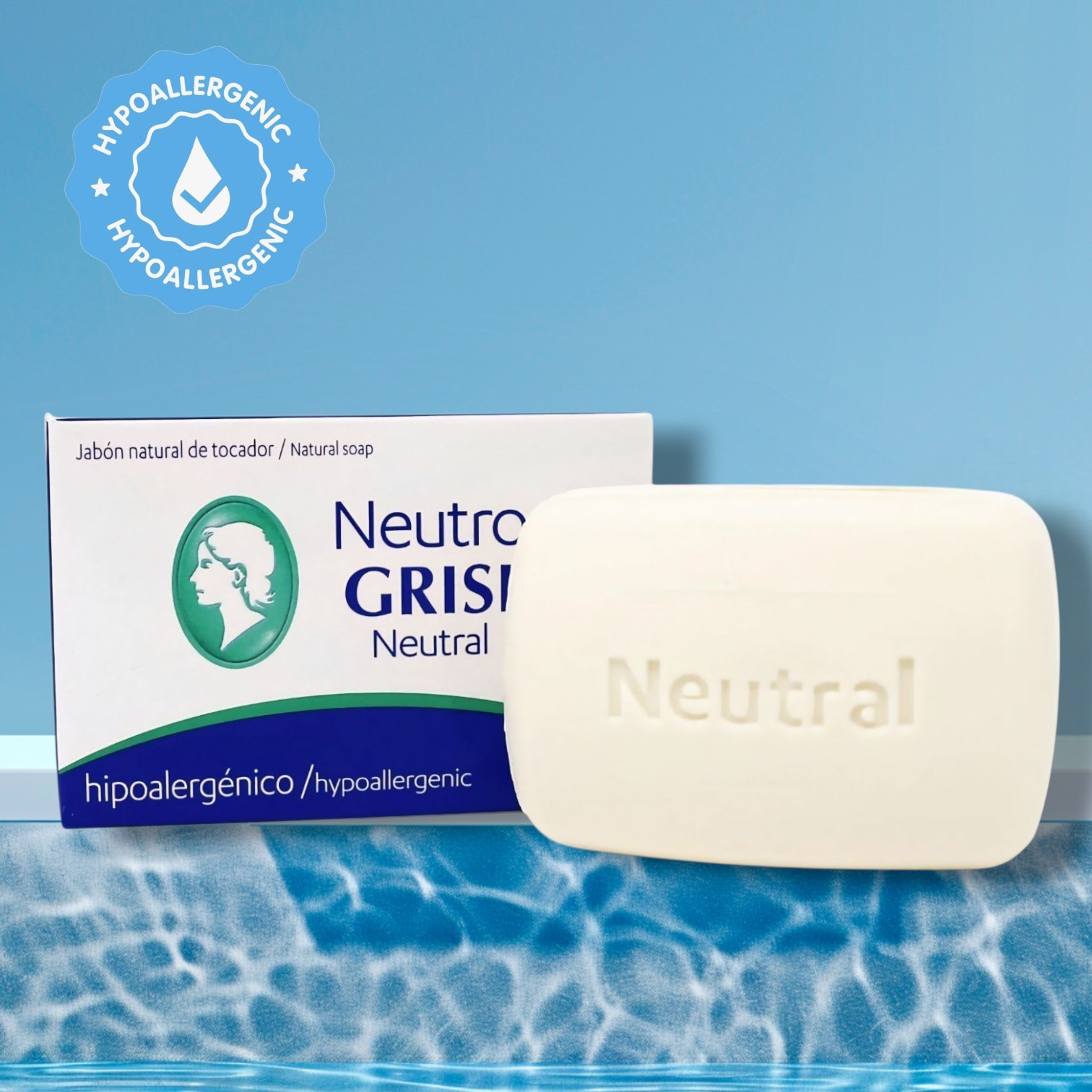 2pk – Neutral Soap – Hypoallergenic – Jabon Neutro – Grisi