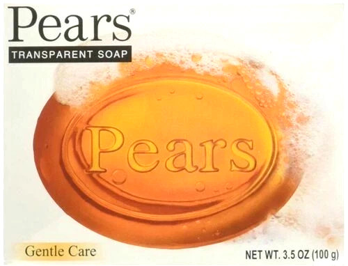 2 BARS Pears Pure & Gentle Care Transparent Bar Soap Original (Amber 3.5oz)
