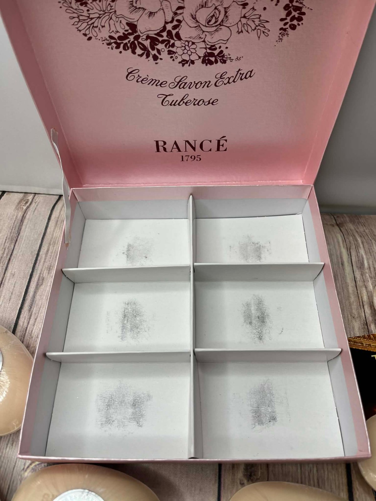 Rance 1795 Creme Savon Extra Tuberose Bar Soap Box Set 21 oz (6×3.5 oz) Italy