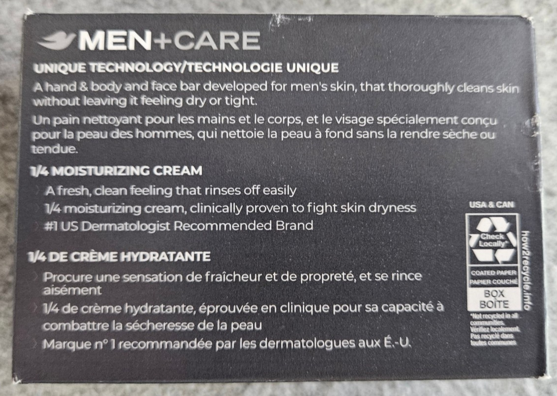 Dove Men+Care 3-in-1 Hand, Body/Face + Shave Bar – Blue Eucalyptus Birch 3.75oz
