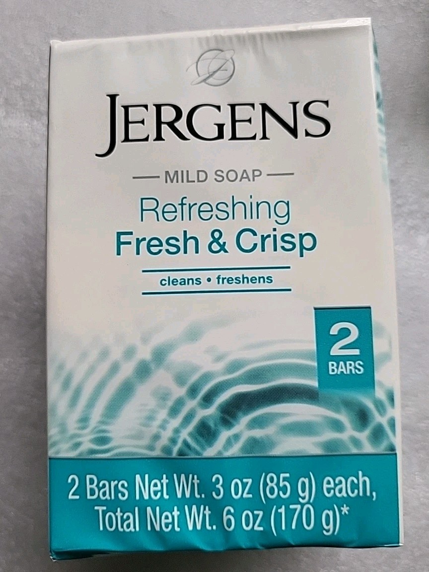 4x Lot Jergens Fresh & Crisp Mild Soap 10 Bars Total New Sealed
