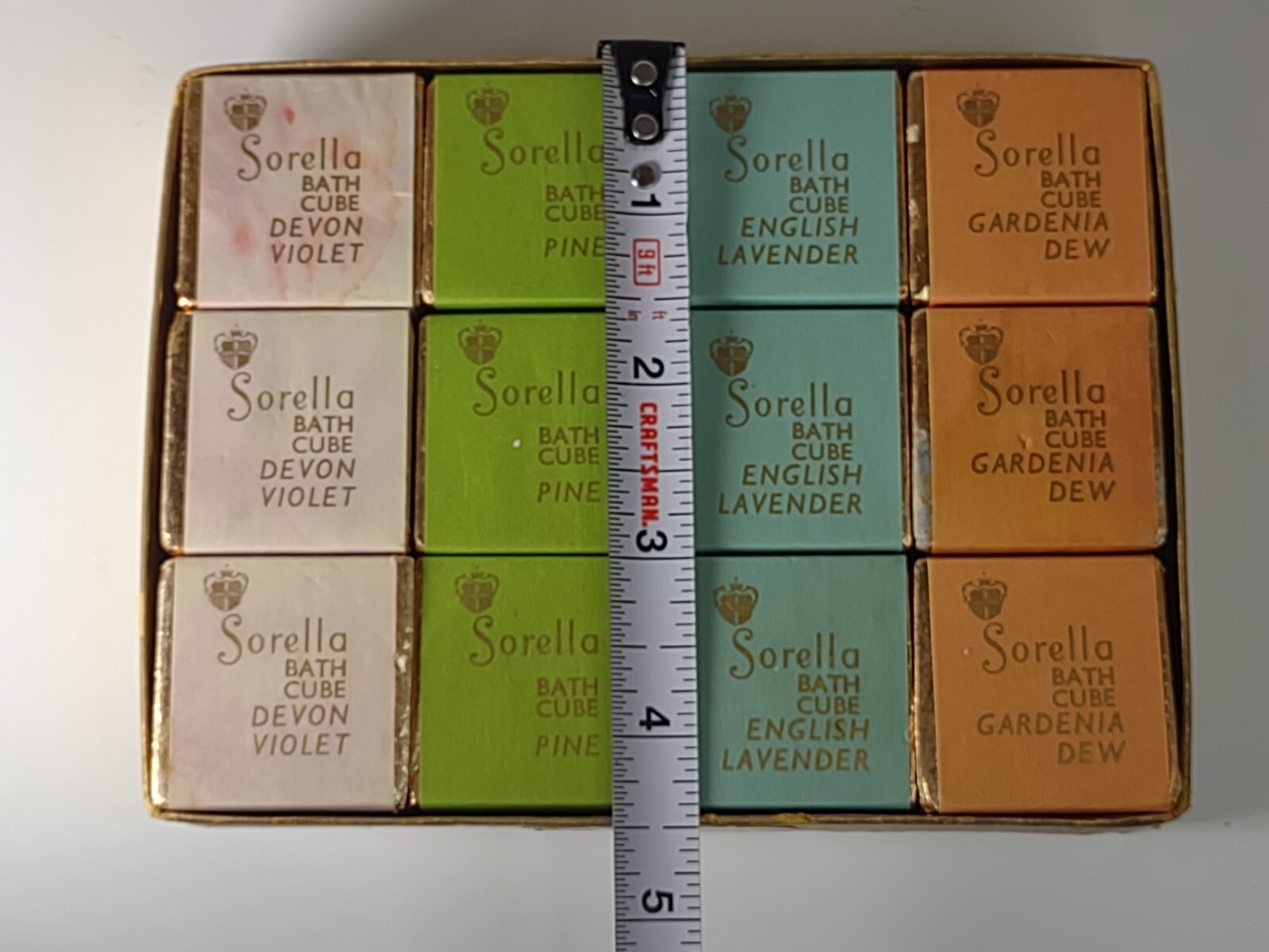 Sorella Bath Salt Cubes Devon Violet Pine English Lavender Gardenia London Vtg