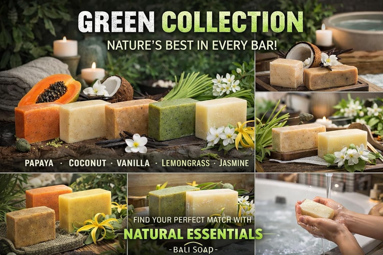 Luxury Natural Soap Gift Set – 6 Handmade Spa Bars for Ultimate Relaxation