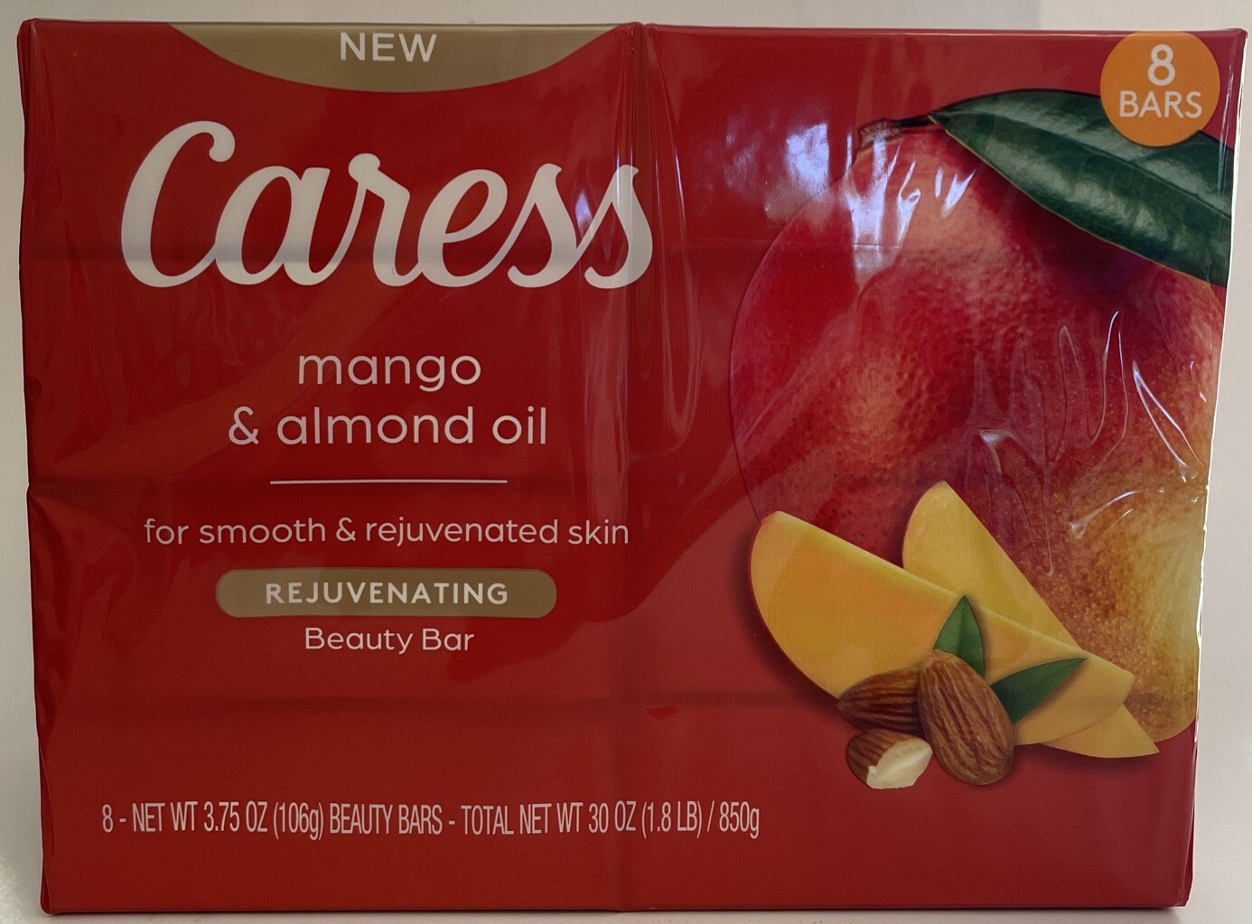 8 Caress Mango & Almond Oil Rejuvenating Beauty Bar (8-pk x 1) 3.75 oz.