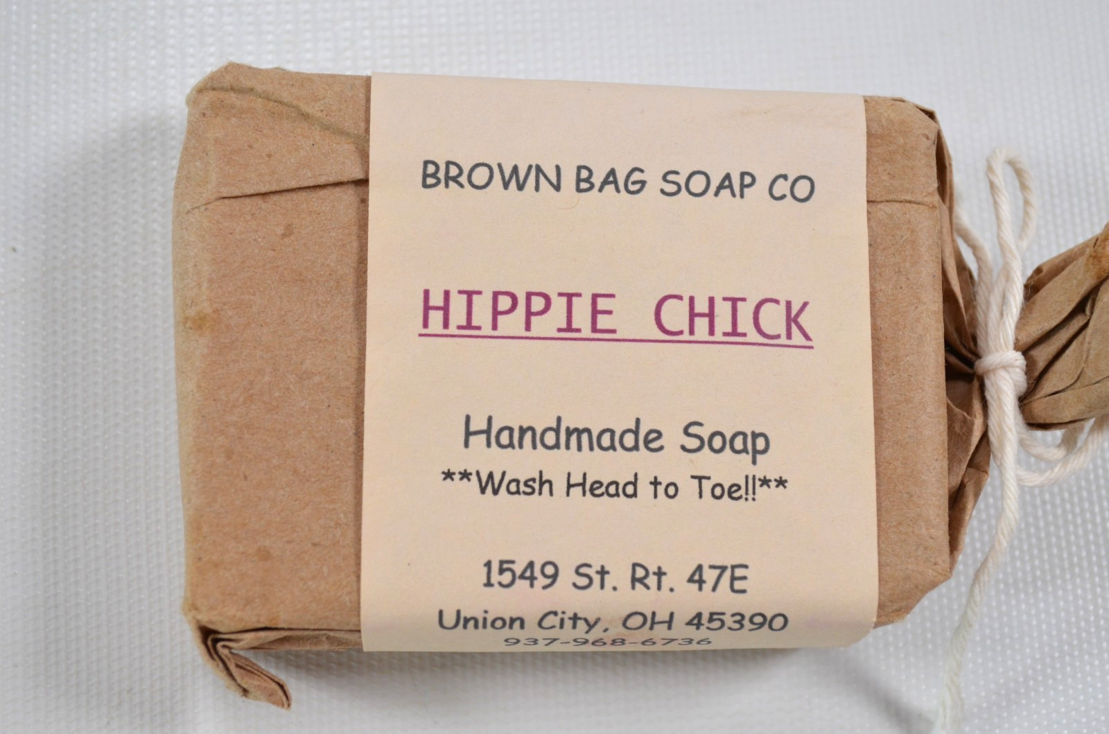 Brown Bag Soap Co Handmade Soap Hippie Chick Olive Coconut Palm Oil Oatmeal