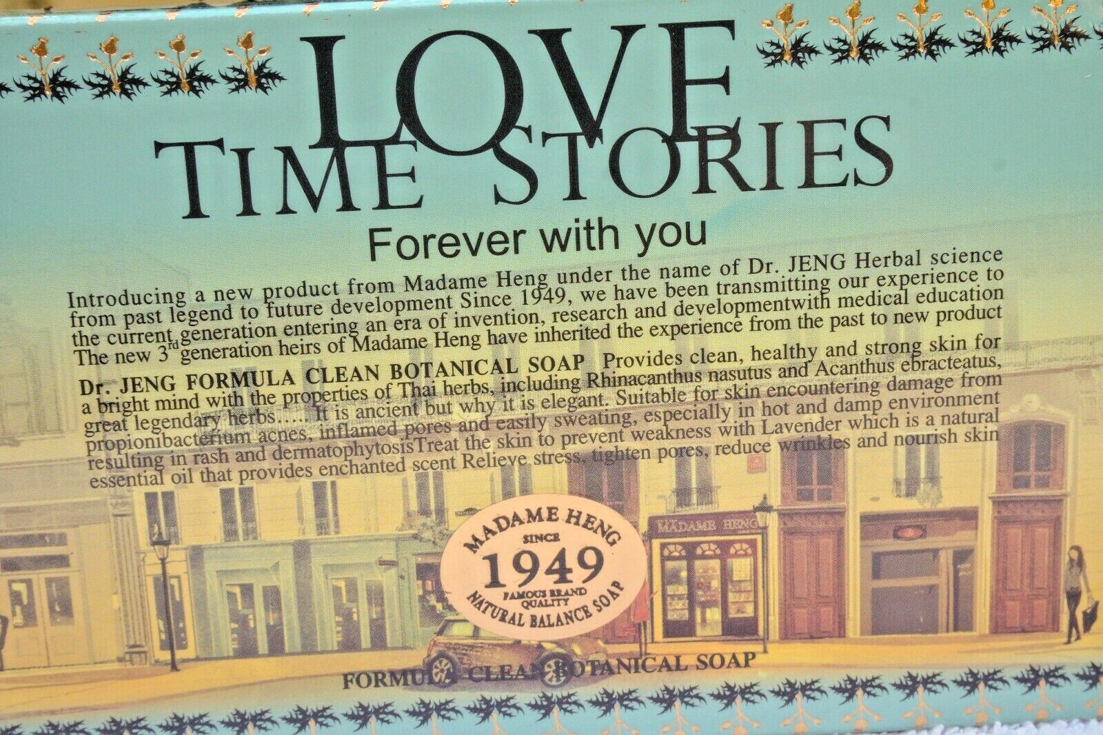 6 X 150g Madame Heng Care Spa Soap Love Time Story Natural Balance Botanical