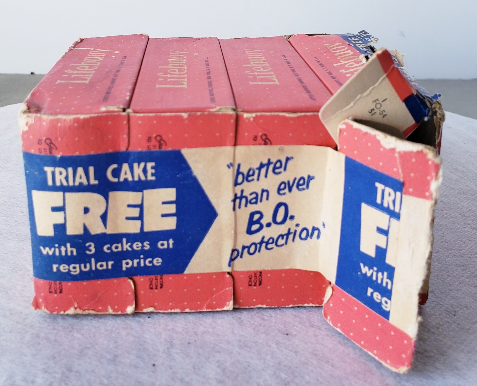 Rare 4-Pack Lifebuoy Health Soap Bar Unused 1940s Vintage