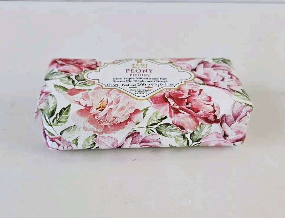 Italian Luxury Soap Zeni Bar Rare Peony Pivoine Out Of Stock H2F Triple Milled