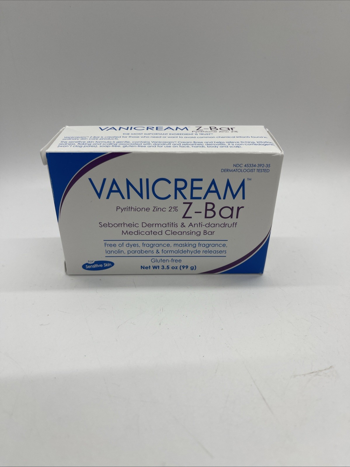 Vanicream Z Bar Discontinued Pyrithione Zinc 2% 3.5 Oz New Cleansing Bar Soap