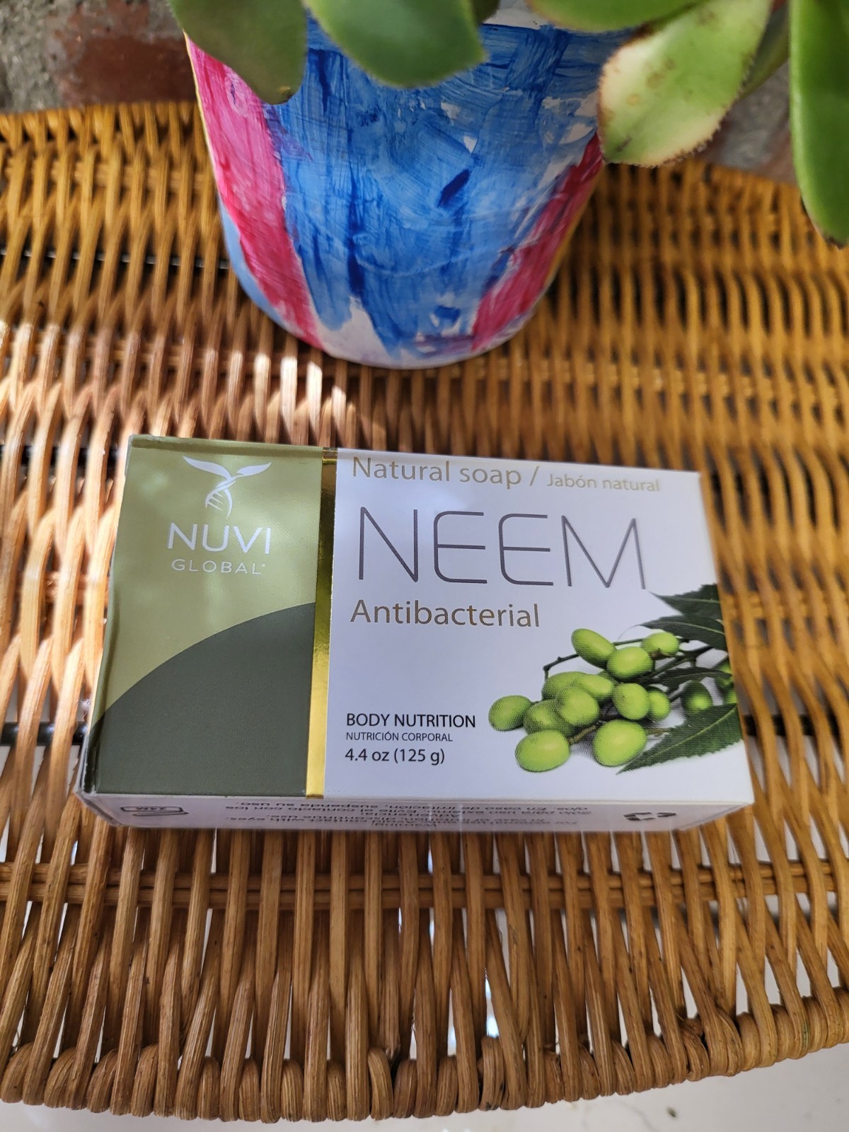 Nuvi Global Body Care Essentials Neem Antibacterial Body Bar Soap, 4.4 oz
