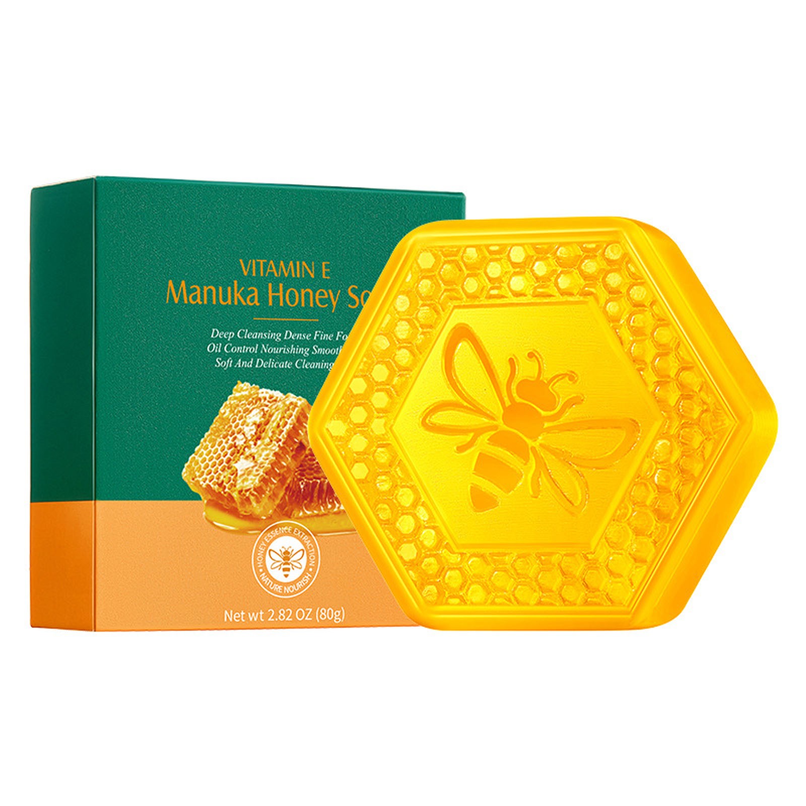 2Pcs Soap Bar Hydrating Manuka Honey Soap Long-lasting Fragrance Mild For Skin