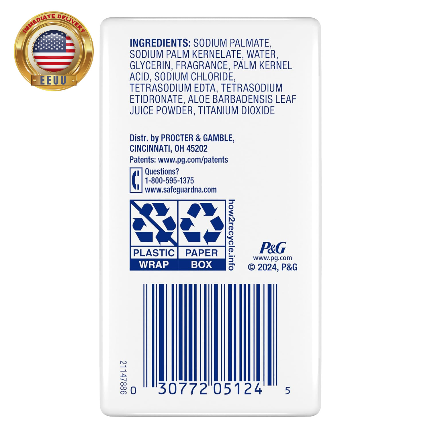 Micellar Deep Cleansing Bath Bar Soap, Washes Away 99 Percent of Bacteria, Leave