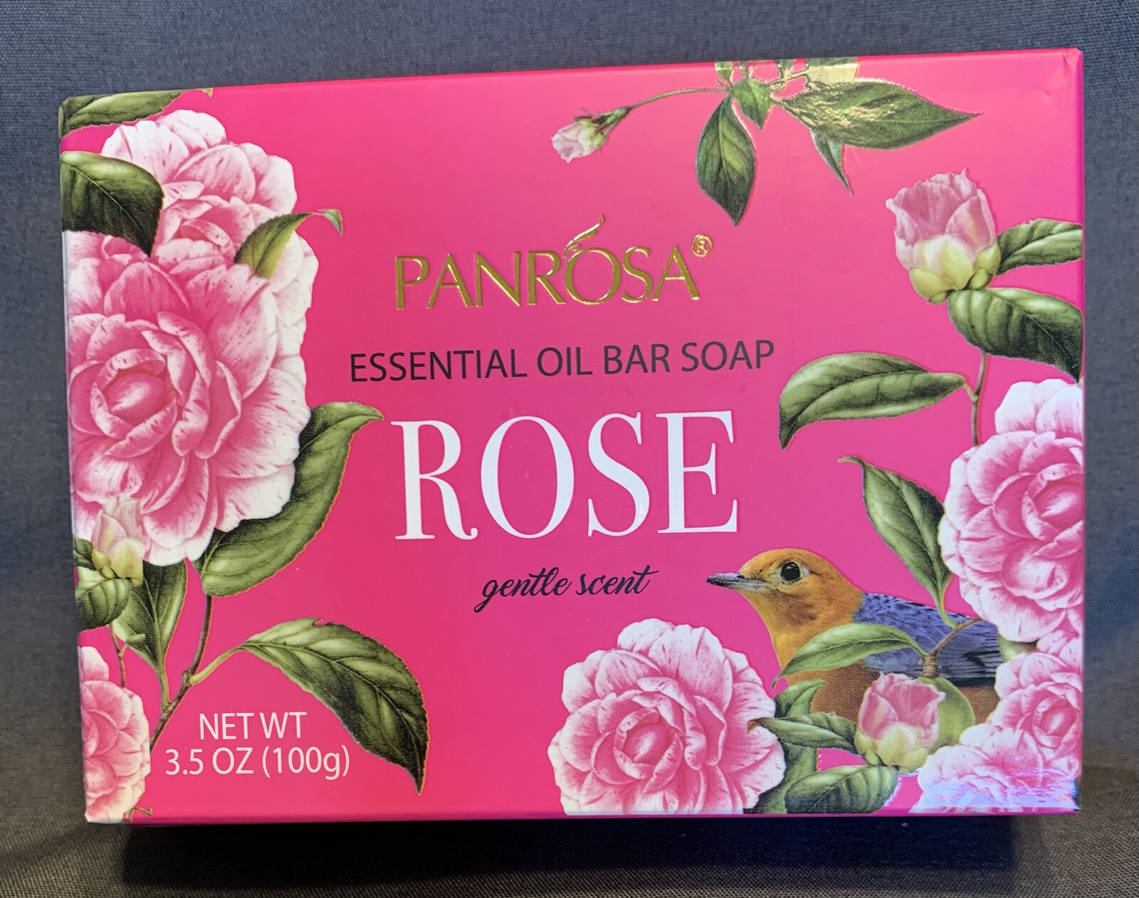 Panrosa Essential Oil and Fruit Essence Bar Soap, Pomegranate, Peony, and Rose