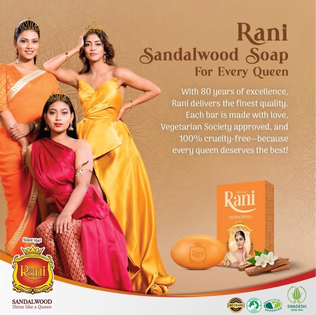 Rani Sandalwood Ayurveda Herbal Soap Body Bathing 90g Original Bar Women Skin