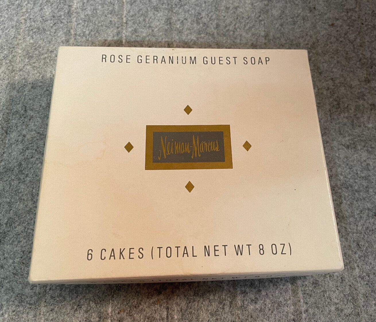 Vintage NEIMAN MARCUS Rose Geranium Guest Soaps 5 Cakes Total NIB