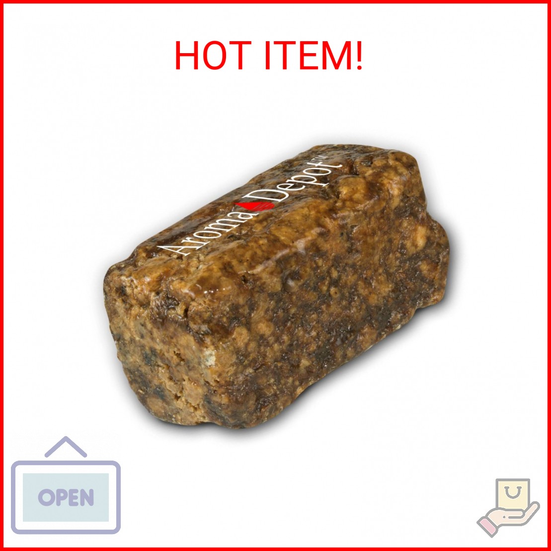 Aroma Depot Raw African Black Soap 8oz 100% Raw Natural soap for Acne, Eczema, P
