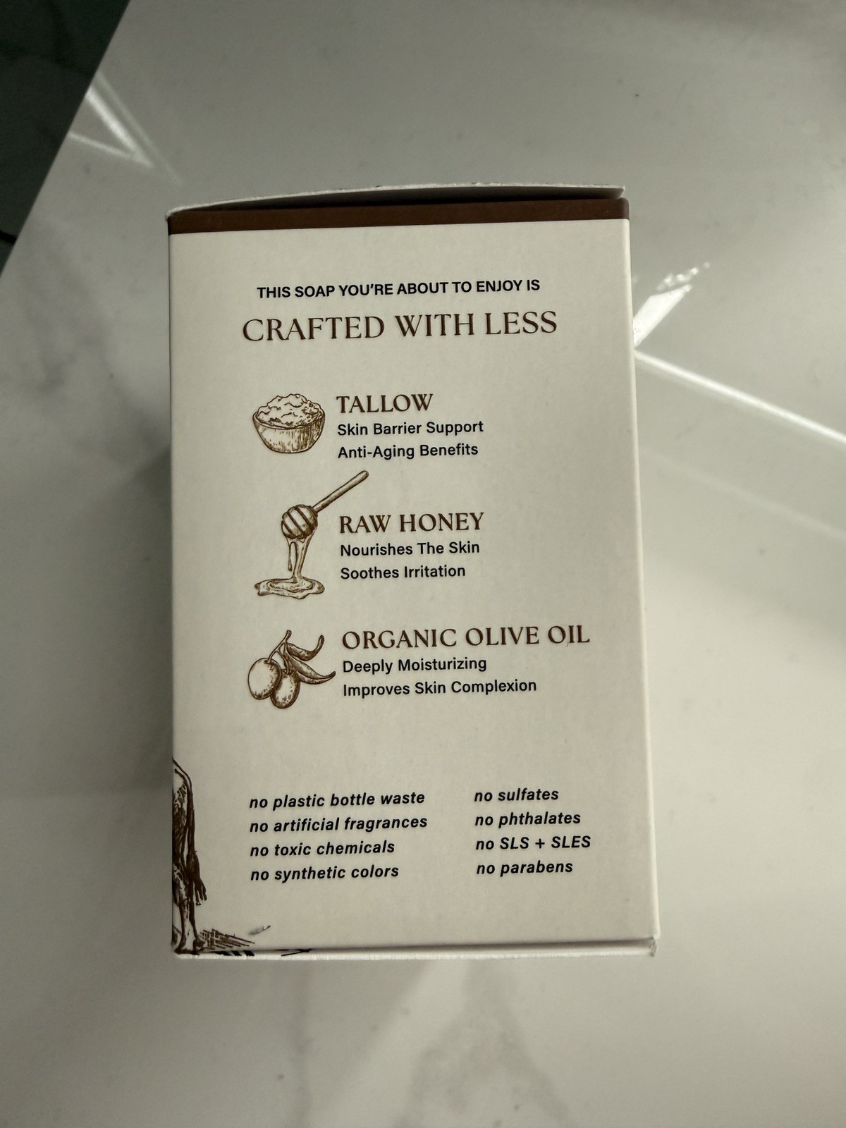 THE RUSTIC LANDS Grass Fed Beef Tallow Soap Bars Set of 4 with Honey & Olive Oil