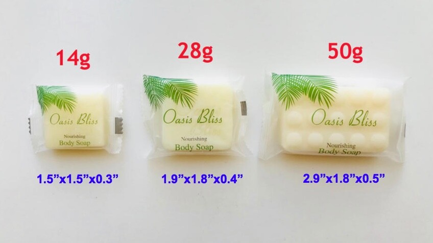 50g/1.8oz Massage Bar Soap Travel Size Bath Soap for Hotels Vacation Rentals B&B