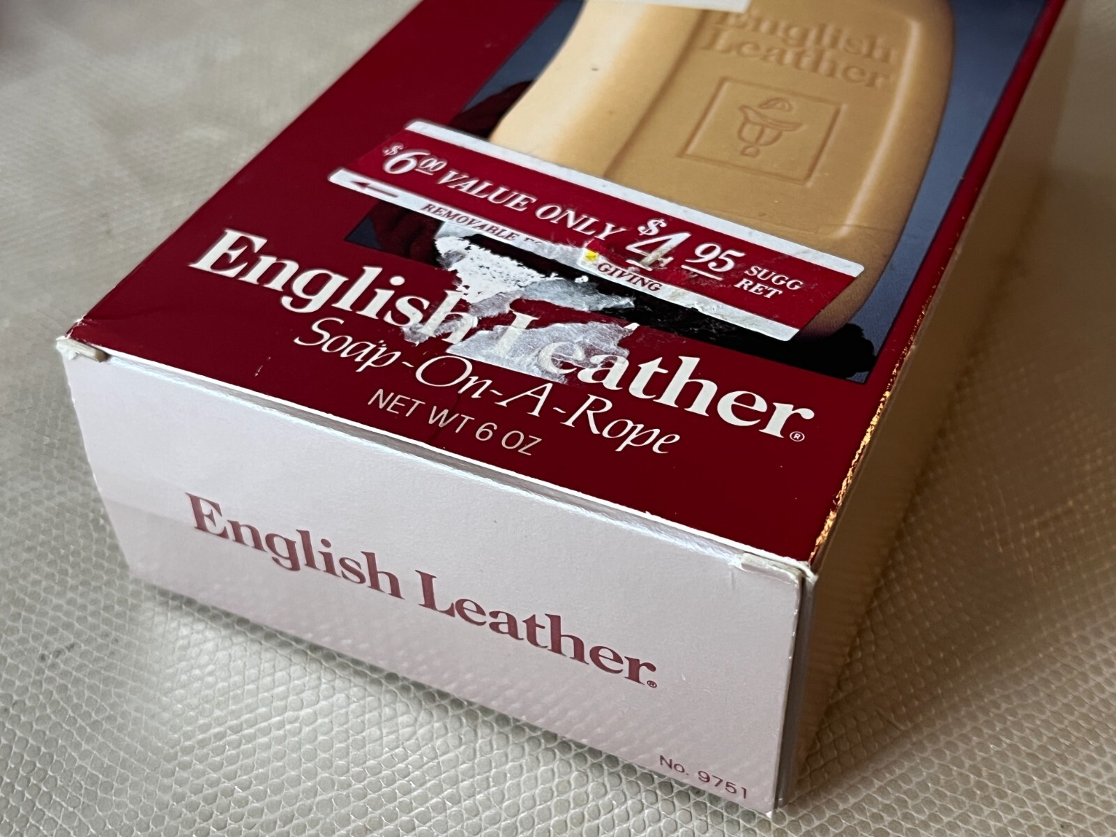 Vintage English Leather Soap on a Rope & Hair Dressing Tube BRAND NEW OLD STOCK