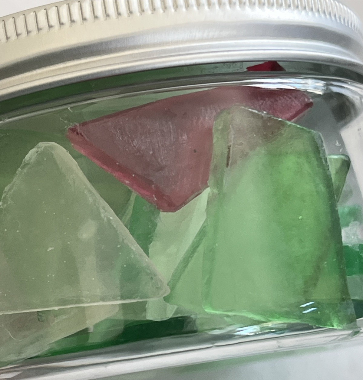 NEW JAR Sea Glass Soaps by Sea Crate Club 75 Single Use Colorful Realistic Soap