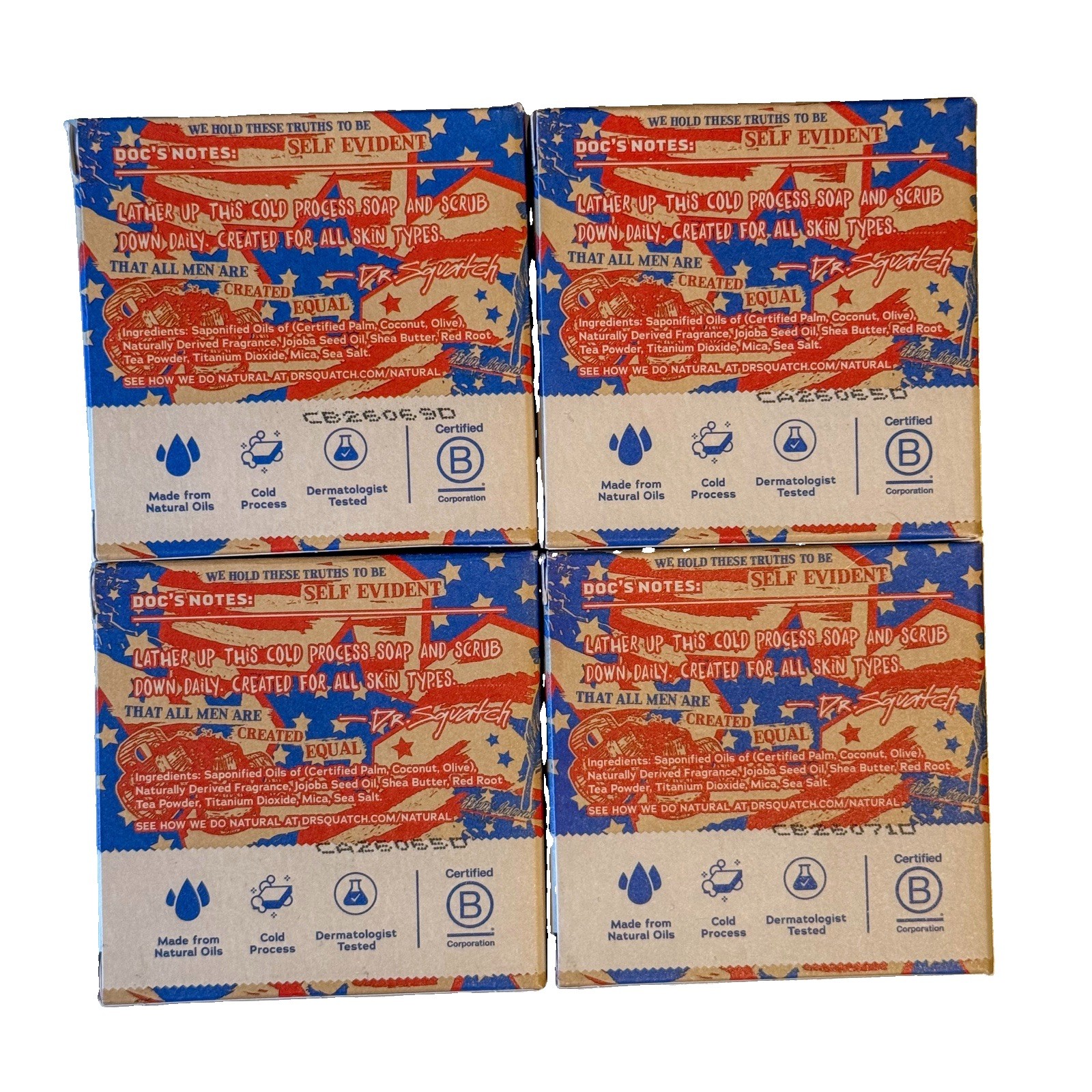 Dr. Squatch Freedom Fresh Soap (2 Pack) – Rare Discontinued Limited Edition Lot