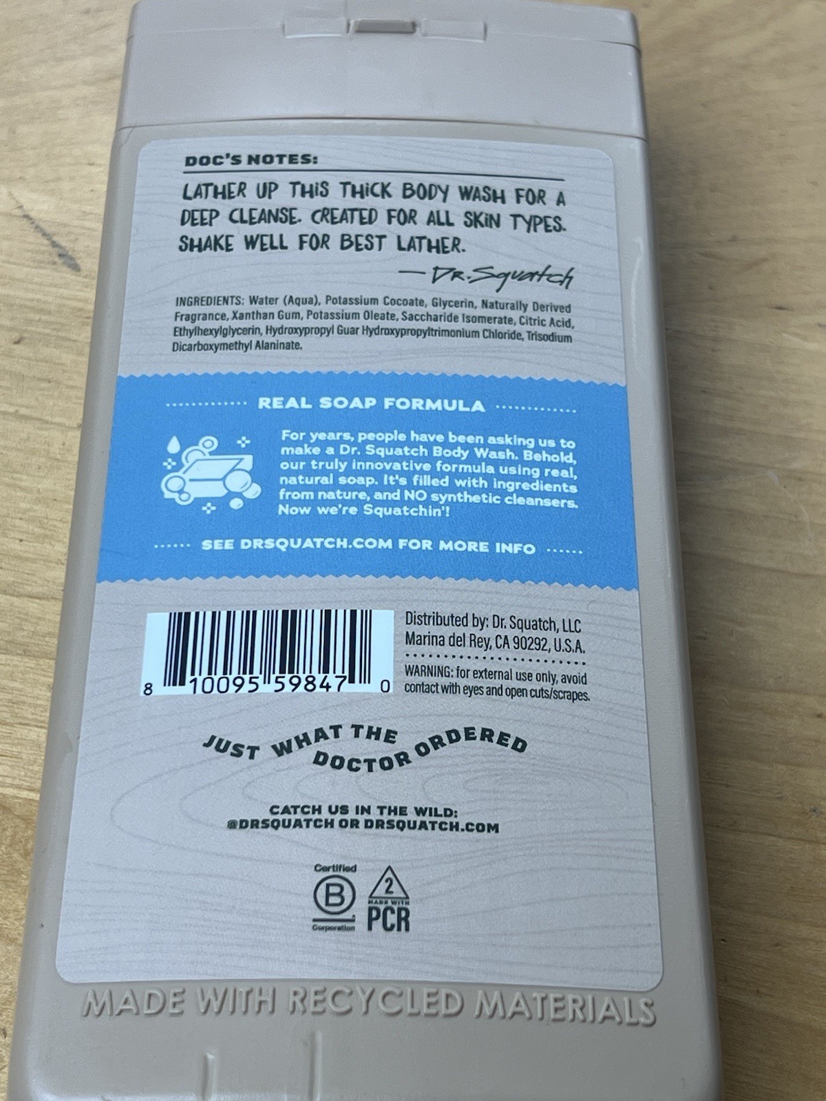 Dr. Squatch Men’s Natural Body Wash coastal mist 14 Fl Oz