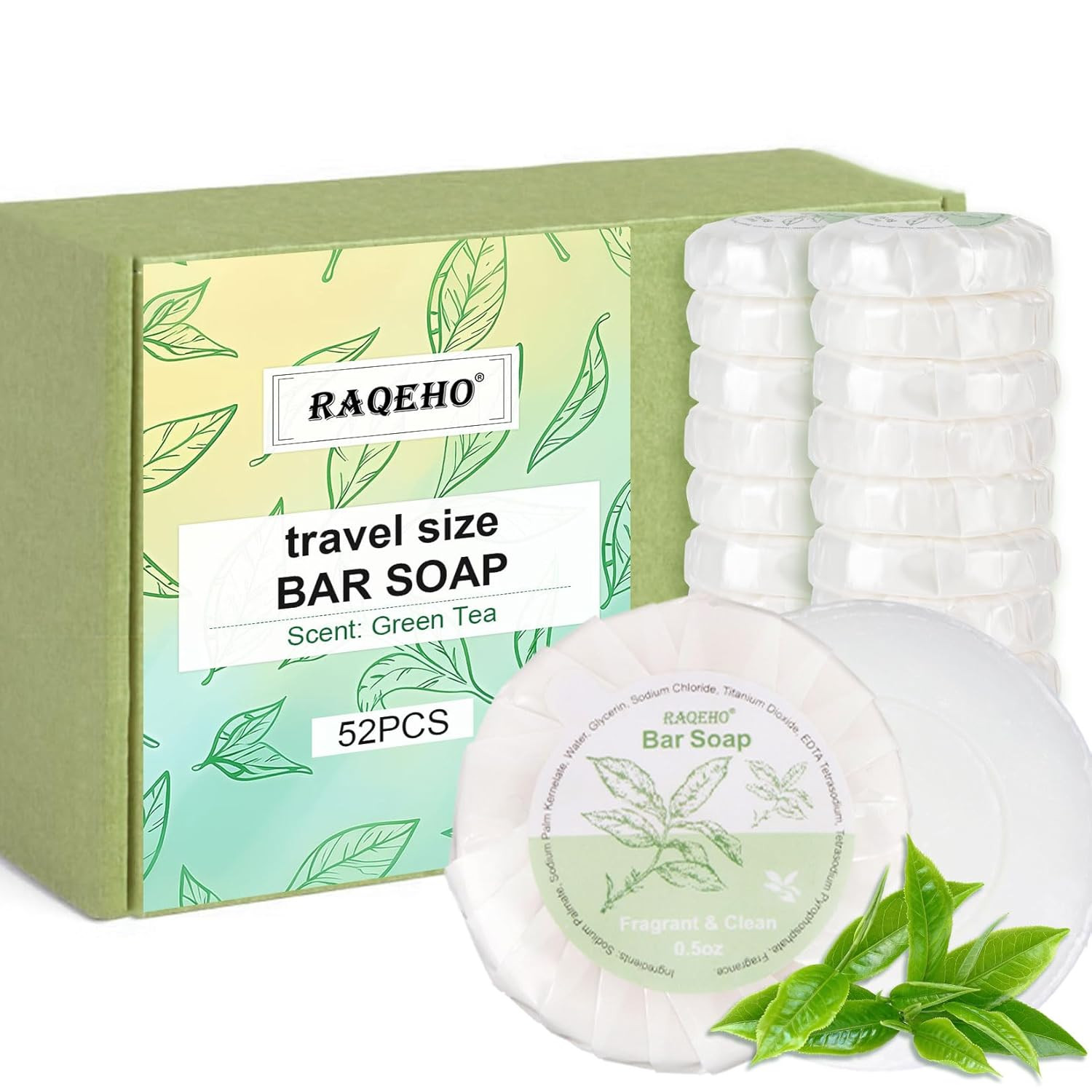 52 Mini Bar Soap Bulk – Travel Soap Individually Wrapped Body Bath Gentle Soap B