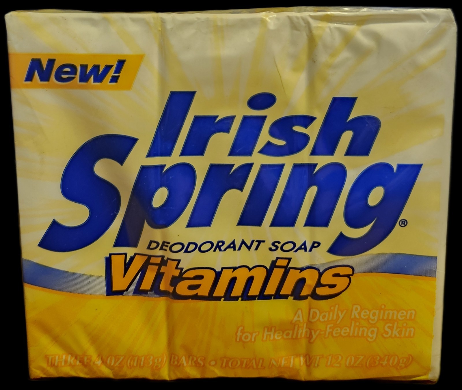 IRISH SPRING DEODORANT VITAMINS BAR SOAP 3 BARS-15 OZ TOTAL FREE SHIPPING USA