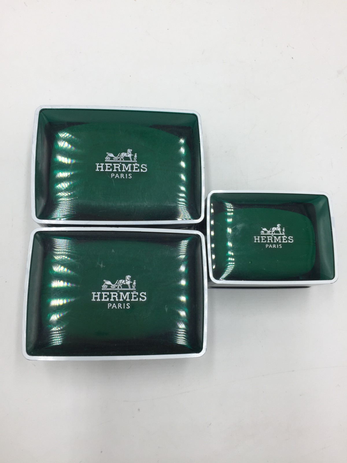 3 Hermes Paris Travel Bar Soap 2–1.7 Oz & 1–0.8 Oz, Made in France