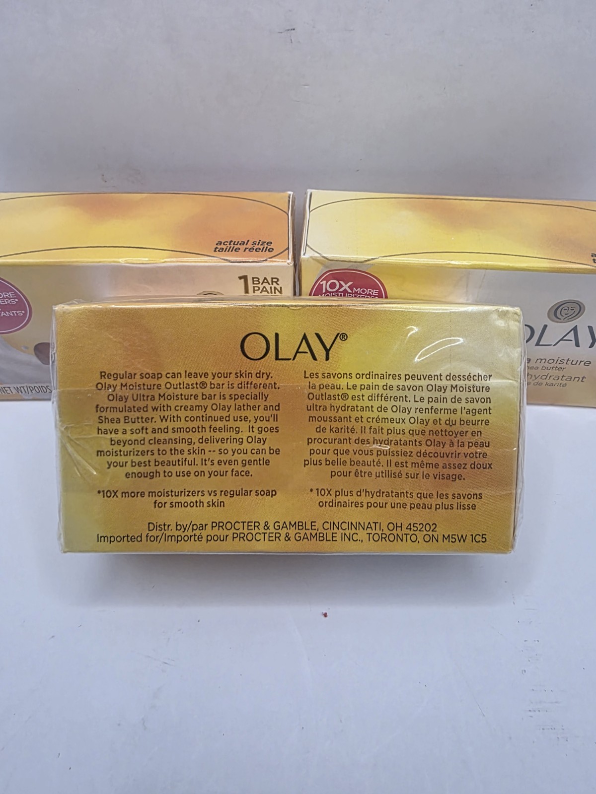 3 Olay Ultra Moisture Shea Butter Bar Soaps 3.17oz each Sealed Packaging