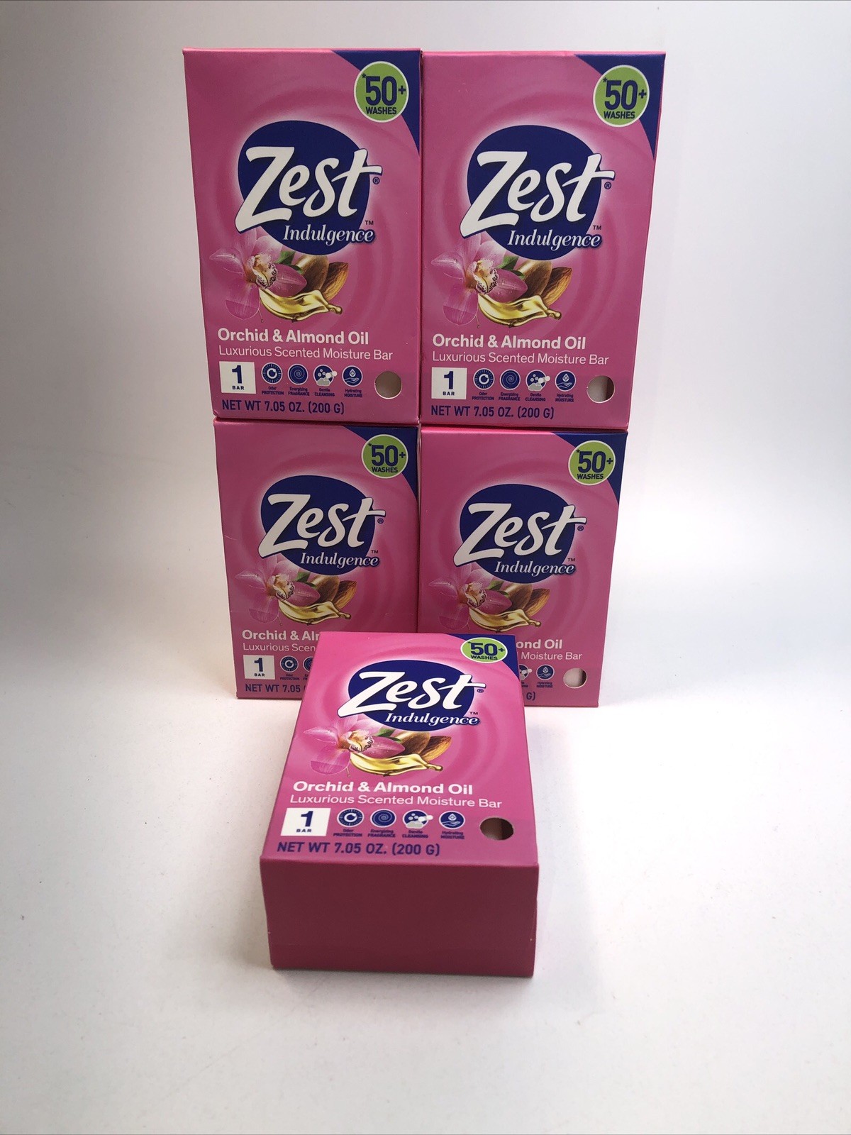 2 BIG ZEST Bar Soap Moisturizing Lush Orchid & Almond Oil Large Bars 7.05oz