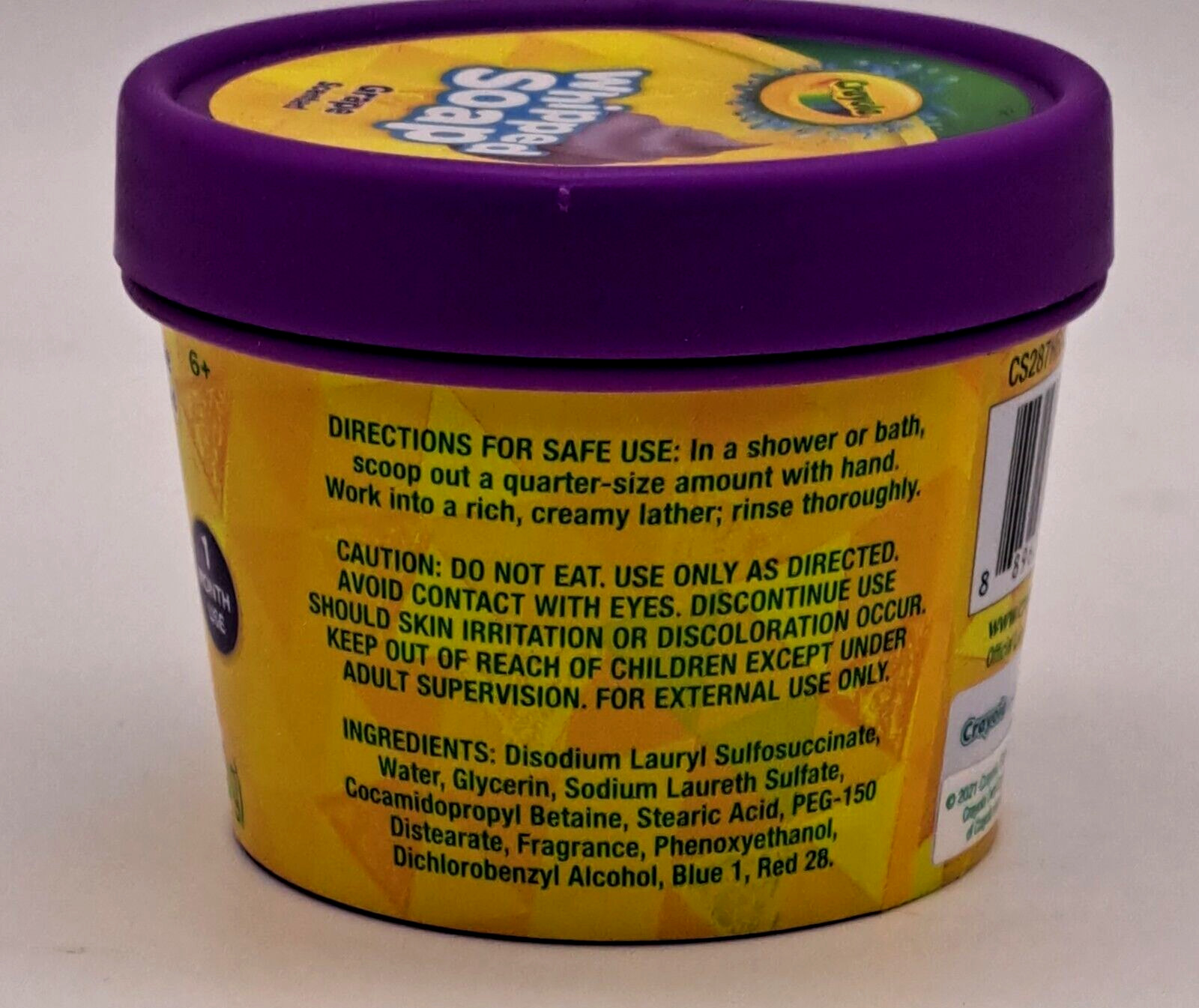 Crayola Whipped Soap 2.82oz.Grape Body Wash + 1 Peeps Bath Chicken Shape