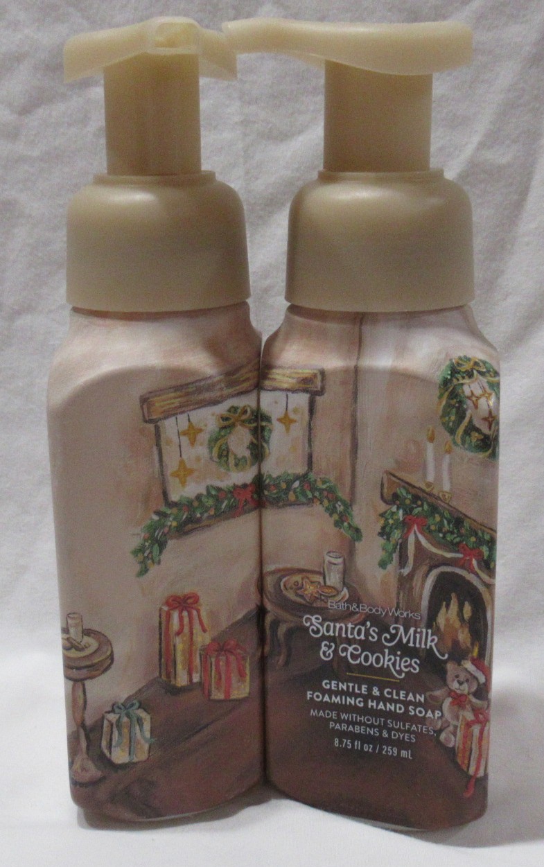 Bath & Body Works G & C Foaming Hand Soap Lot Set of 2 SANTA’S MILK & COOKIES