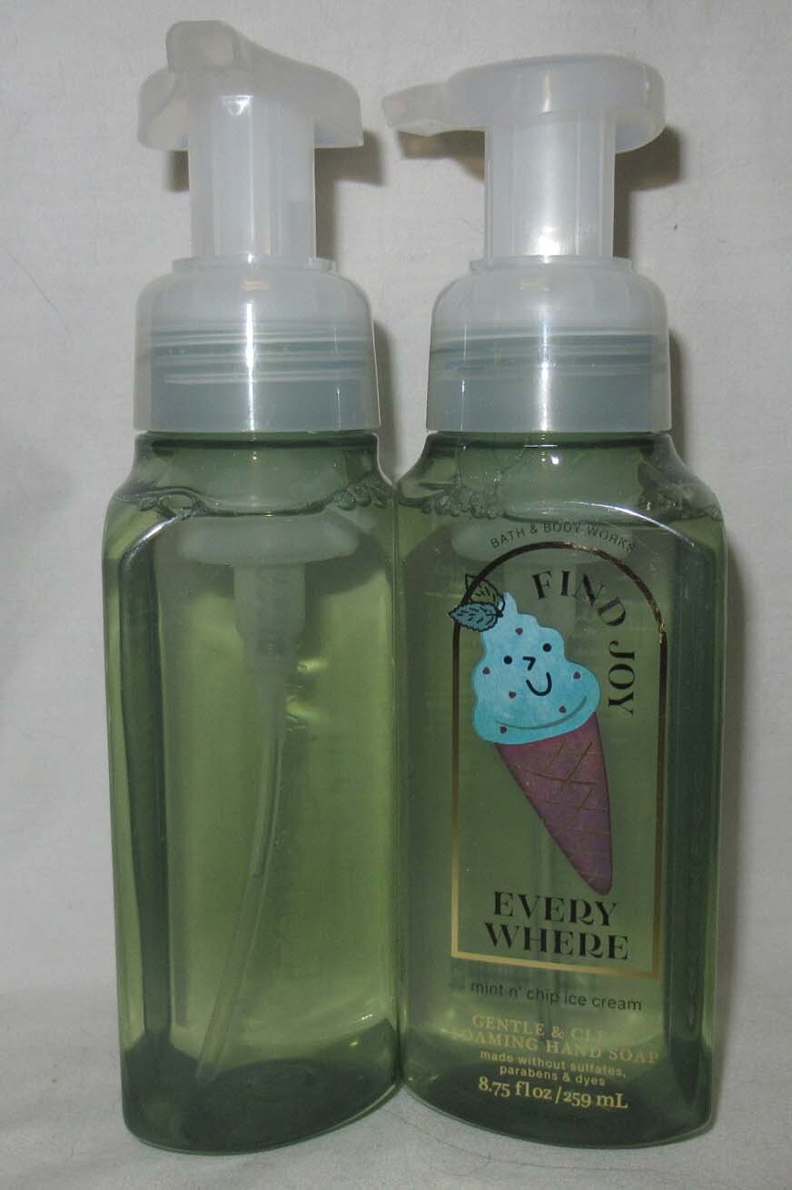 Bath & Body Works Gentle & Clean Foaming Hand Soap Set 2 MINT N’ CHIP ICE CREAM
