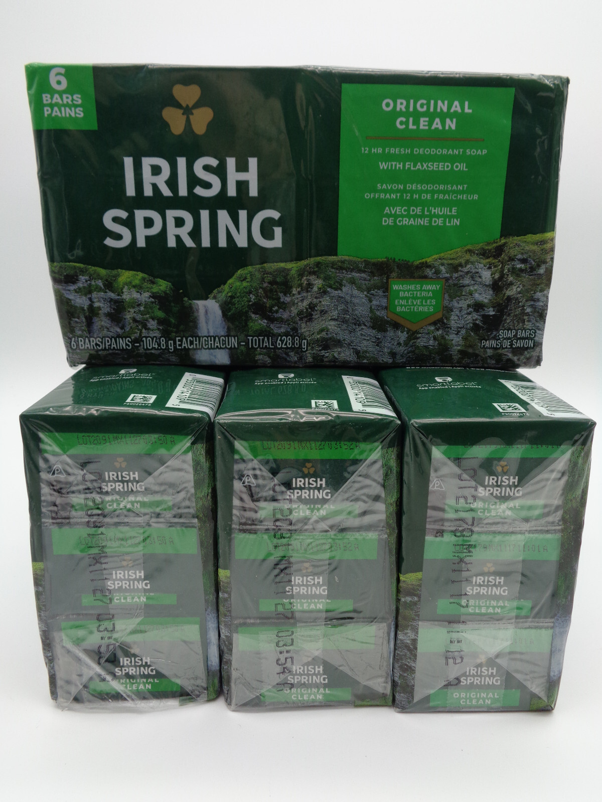 Irish Spring Original Clean Bar Soap for Men 24 Bars 3.7 oz each