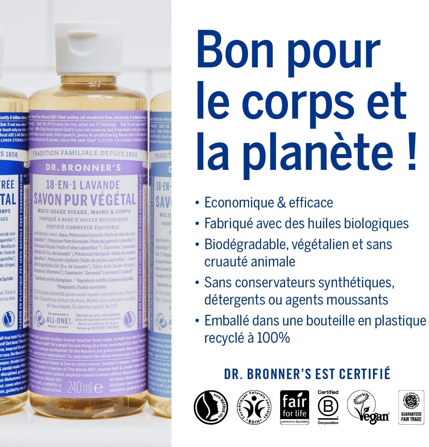 Natural All Organic Cleaning Soap 16 Fl Oz Lavender Scent Eco Friendly Vegan