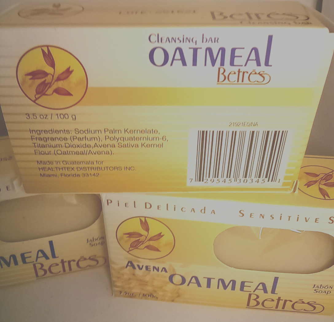 Avena Betres,Oatmeal Jabon Soap 3.50 oz Cleansing Bar ( 3 Pack )