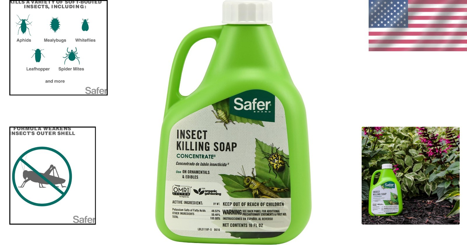 Eco-Friendly Insect Killing Soap, 16 oz Concentrate – Safe for Organic Gardening