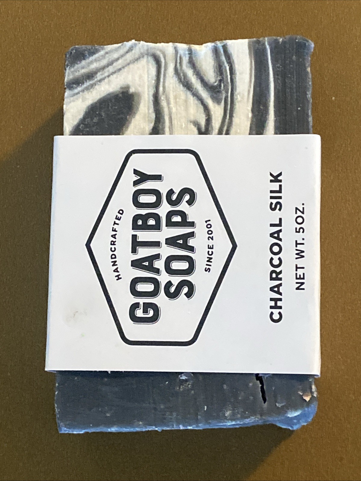 Handcrafted Goat boy Soap Charcoal Silk Bar 5oz
