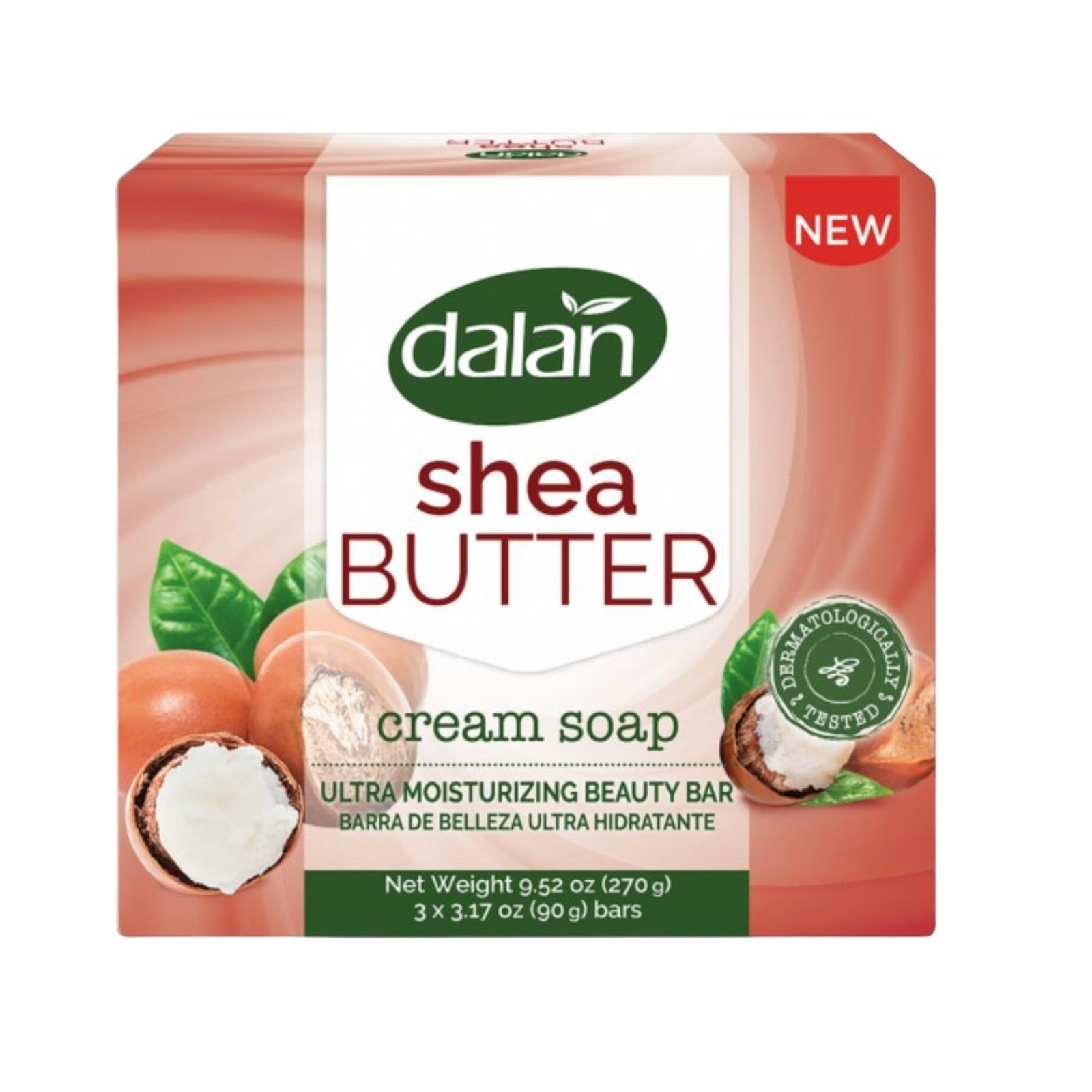 Dalan Shea Butter Cream Soap Bar, 3 Bars x 3.17oz Each
