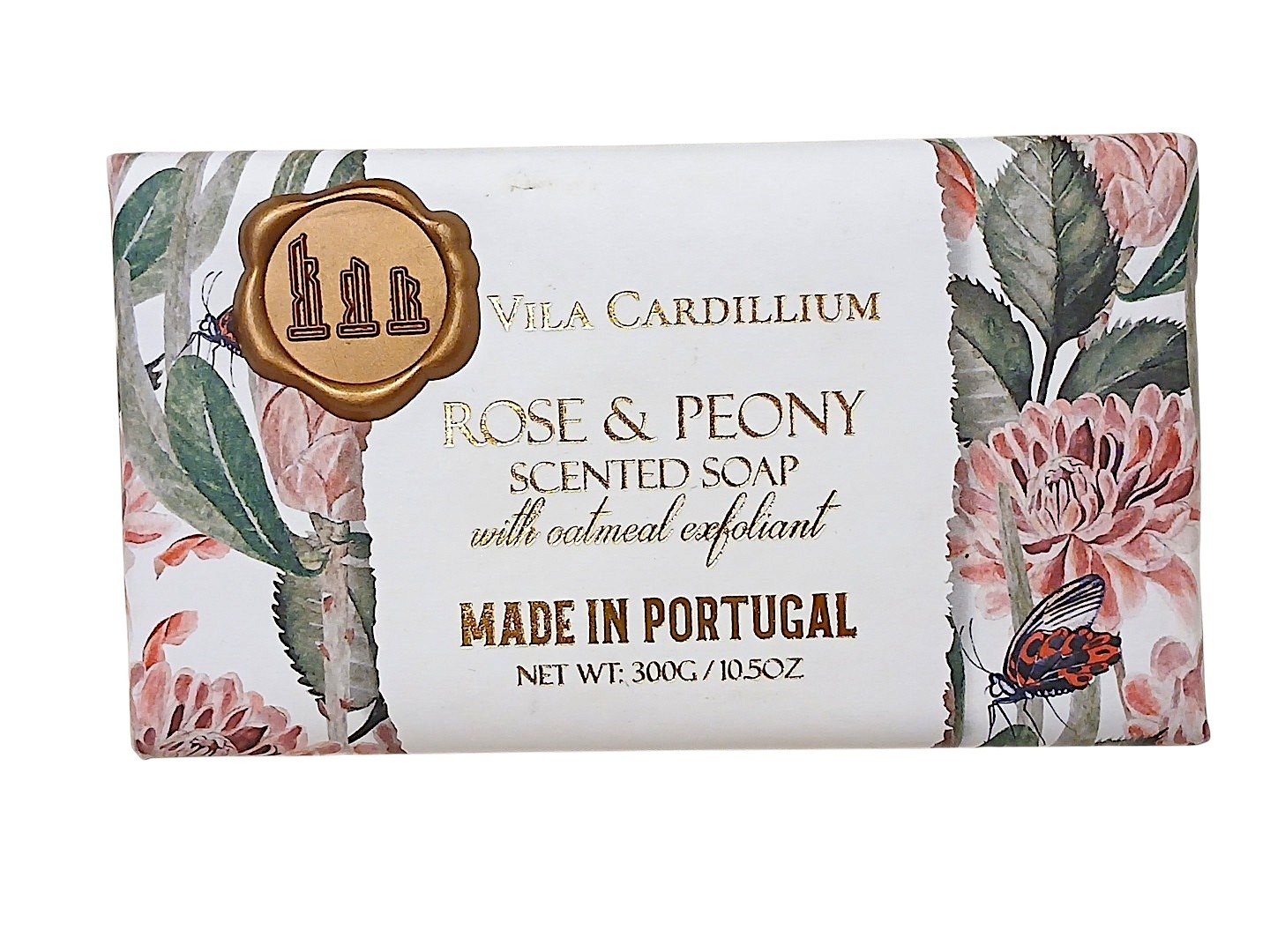 Vila Cardilium Rose & Peony Scented Soap Bar Oatmeal Exfoliant 10.5 oz Body Hand